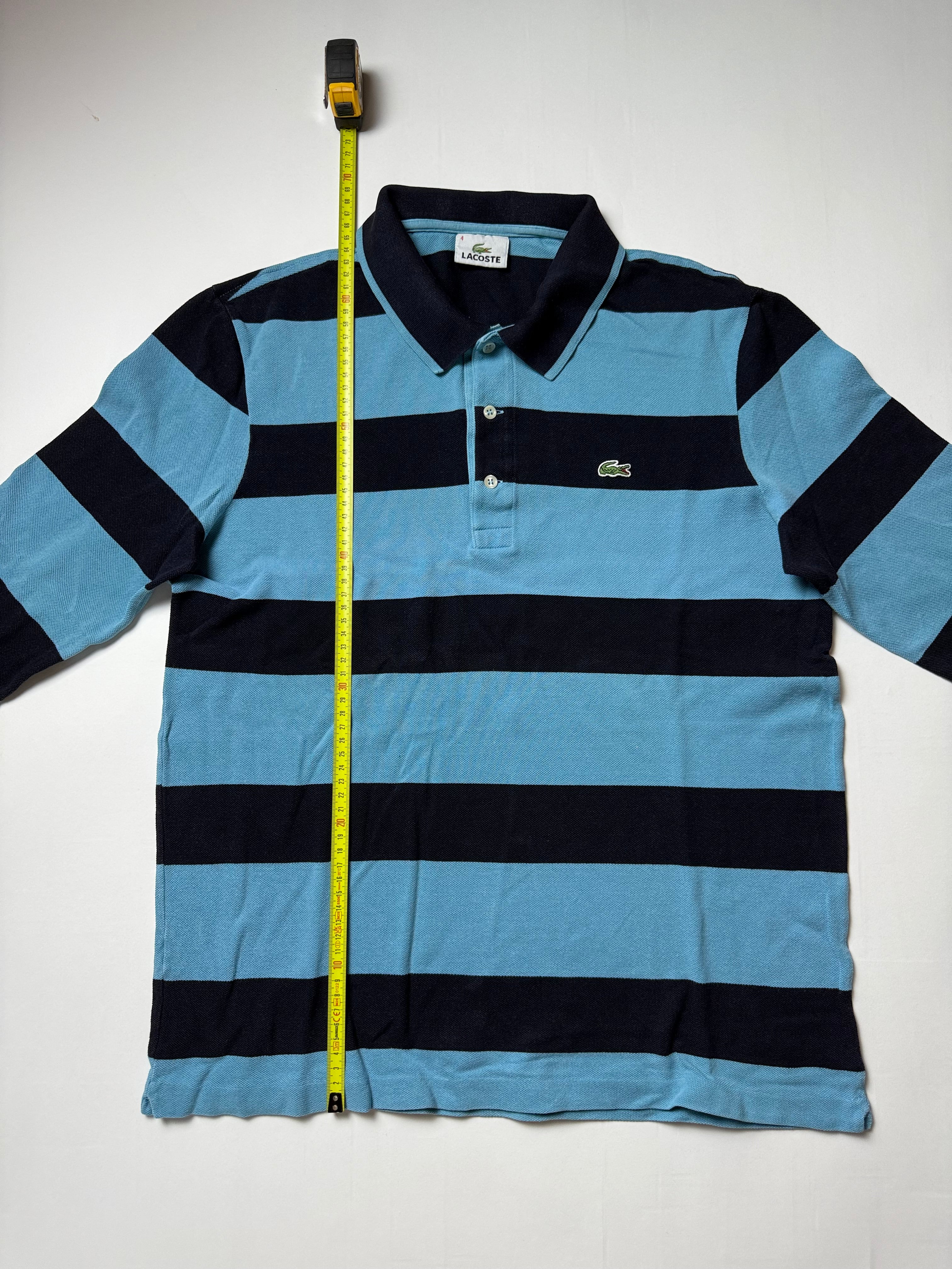 Lacoste Blue Langarm-Poloshirt (M) *Gebraucht - Ausgezeichnet