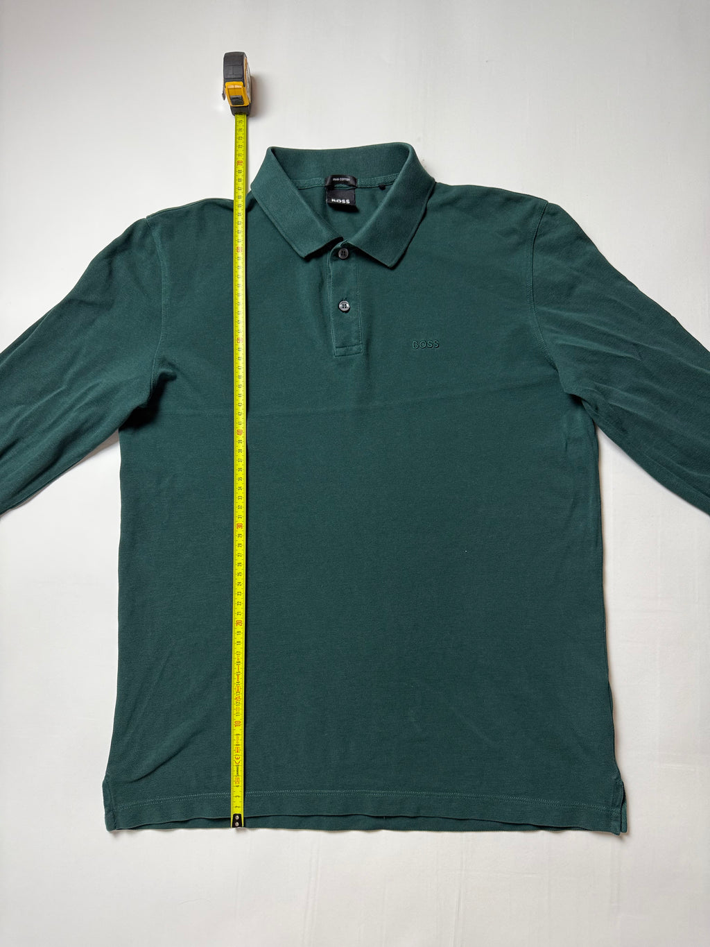 Hugo Boss Green Langarm-Poloshirt (M) *Gebraucht - Ausgezeichnet