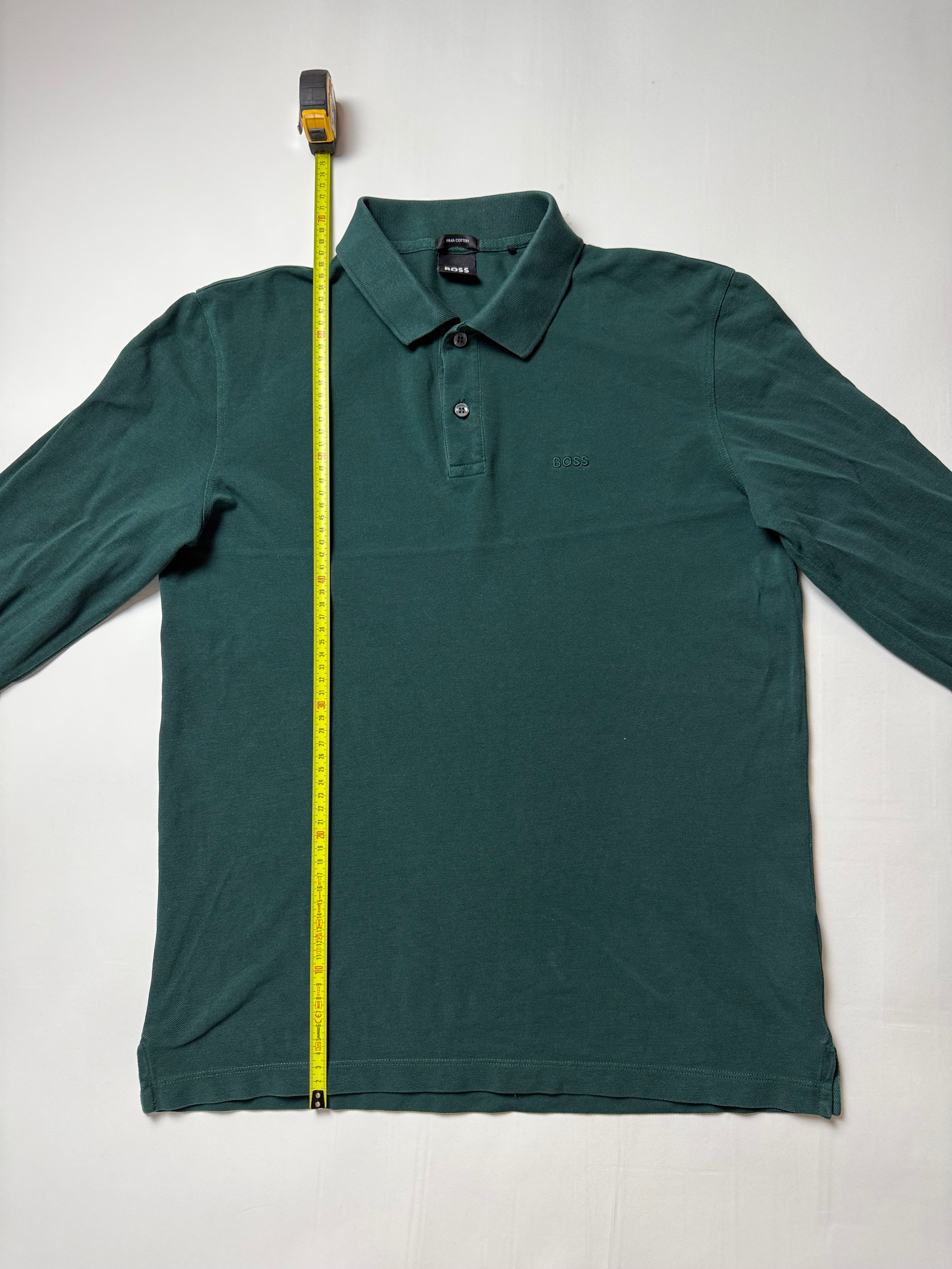 Hugo Boss Green Langarm-Poloshirt (M) *Gebraucht - Ausgezeichnet