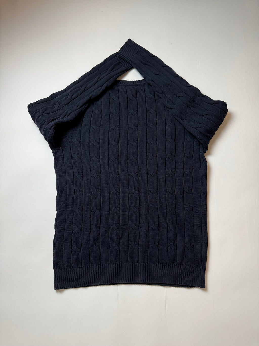 Gant Navy Blue Cable Knit Sweater (XL) *Használt - Kiváló