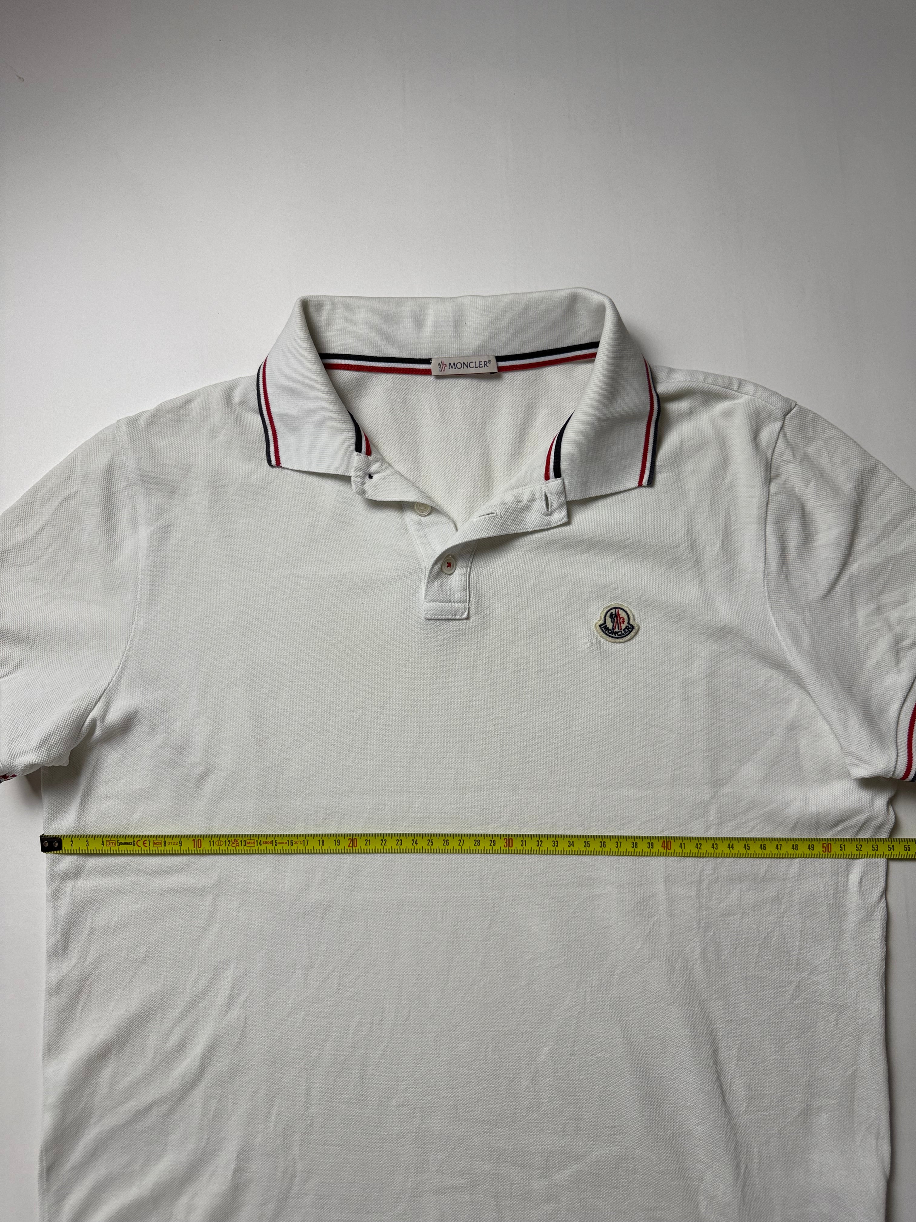 Moncler weißes Poloshirt (XL)      Gebraucht - Ausgezeichnet