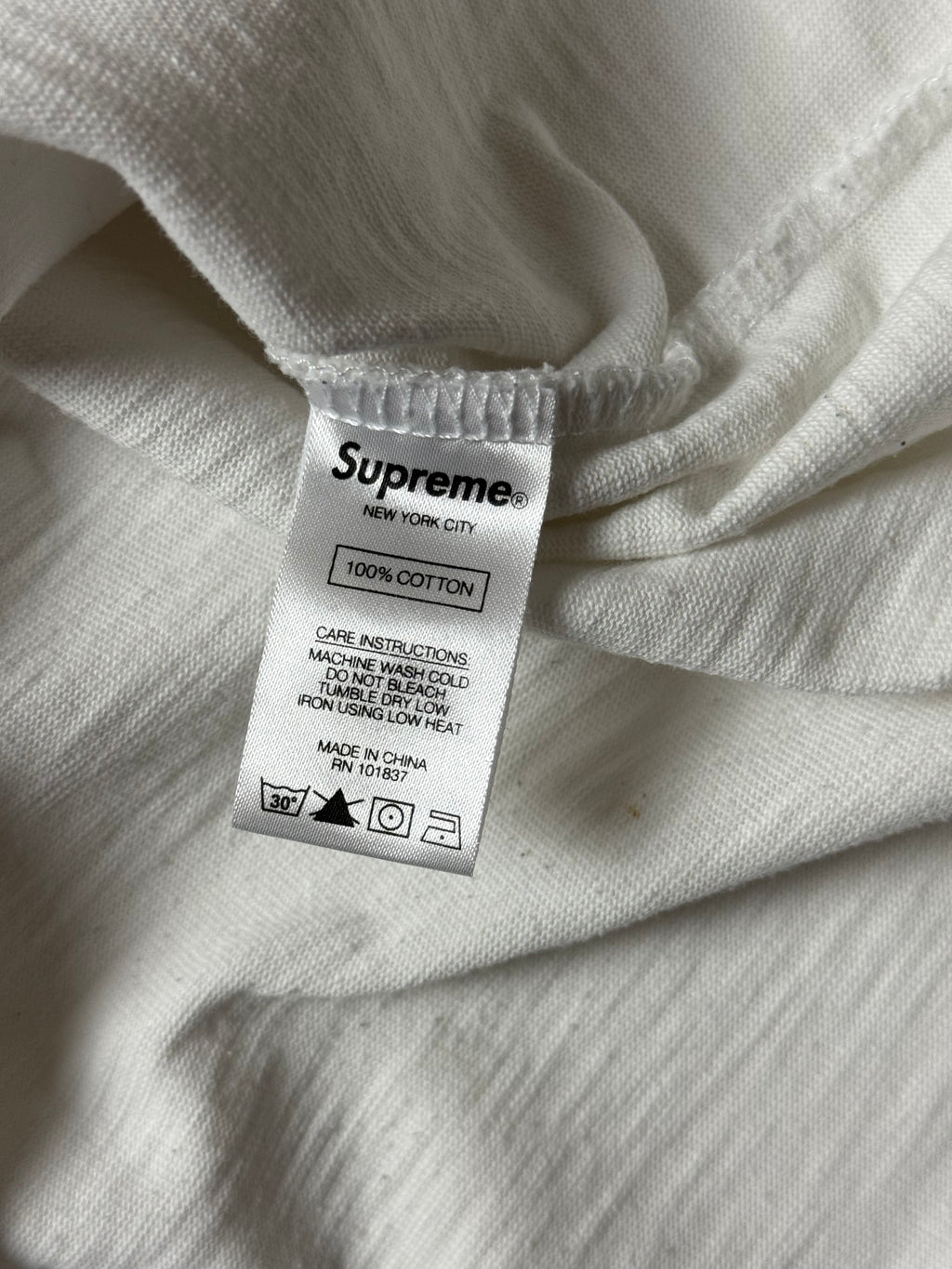 Supreme White T-Shirt (S)      *Használt - Kiváló