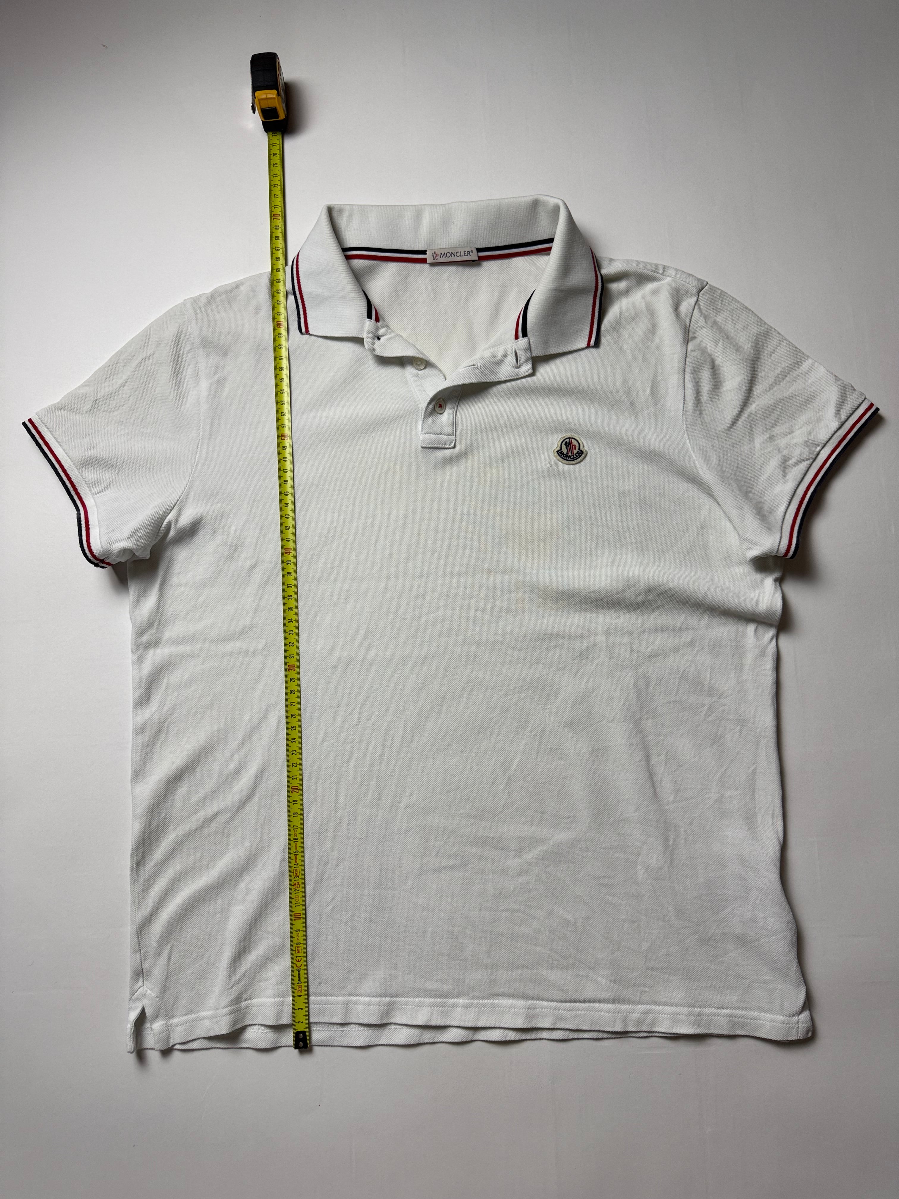 Moncler weißes Poloshirt (XL)      Gebraucht - Ausgezeichnet