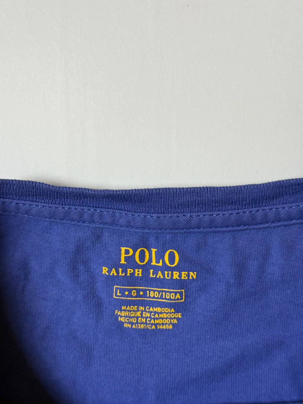 Polo Ralph Lauren Blaues T-Shirt (L)        *Gebraucht - Ausgezeichneter Zustand