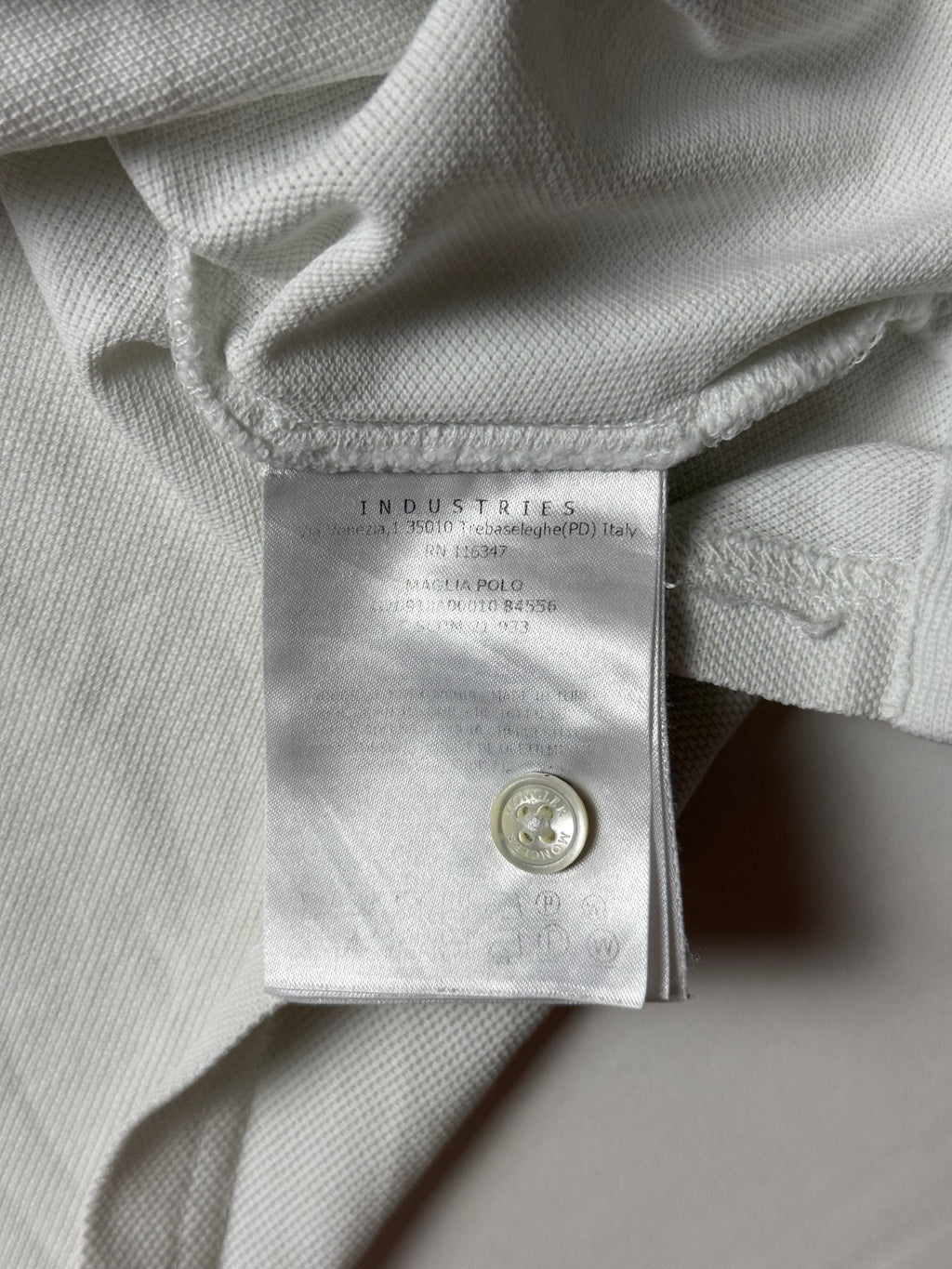 Moncler weißes Poloshirt (XL)      Gebraucht - Ausgezeichnet
