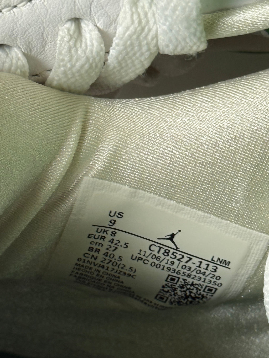 Jordan 4 Metalic Green (42,5) *Használt (Og None) -Kiváló