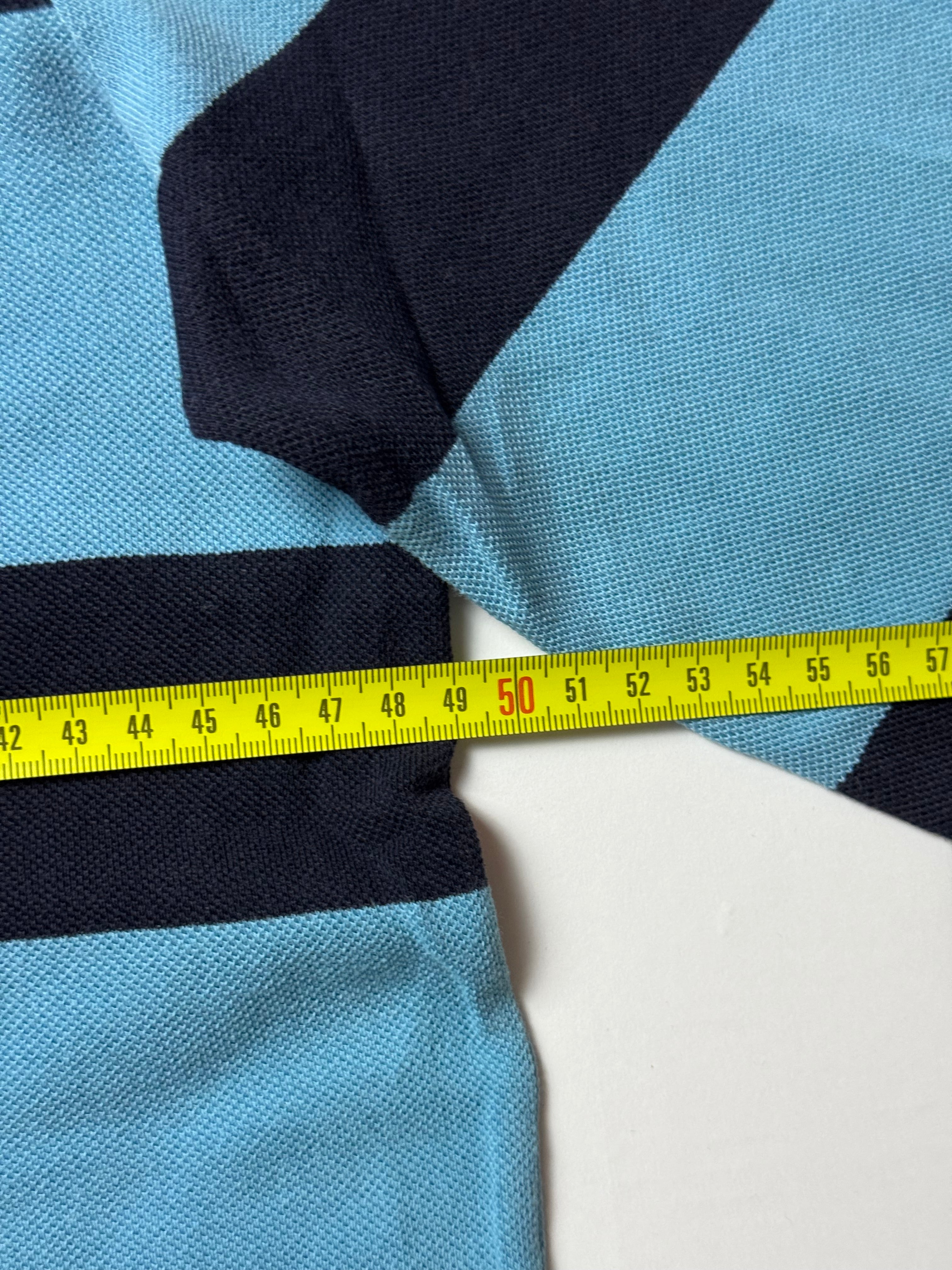 Lacoste Blue Langarm-Poloshirt (M) *Gebraucht - Ausgezeichnet