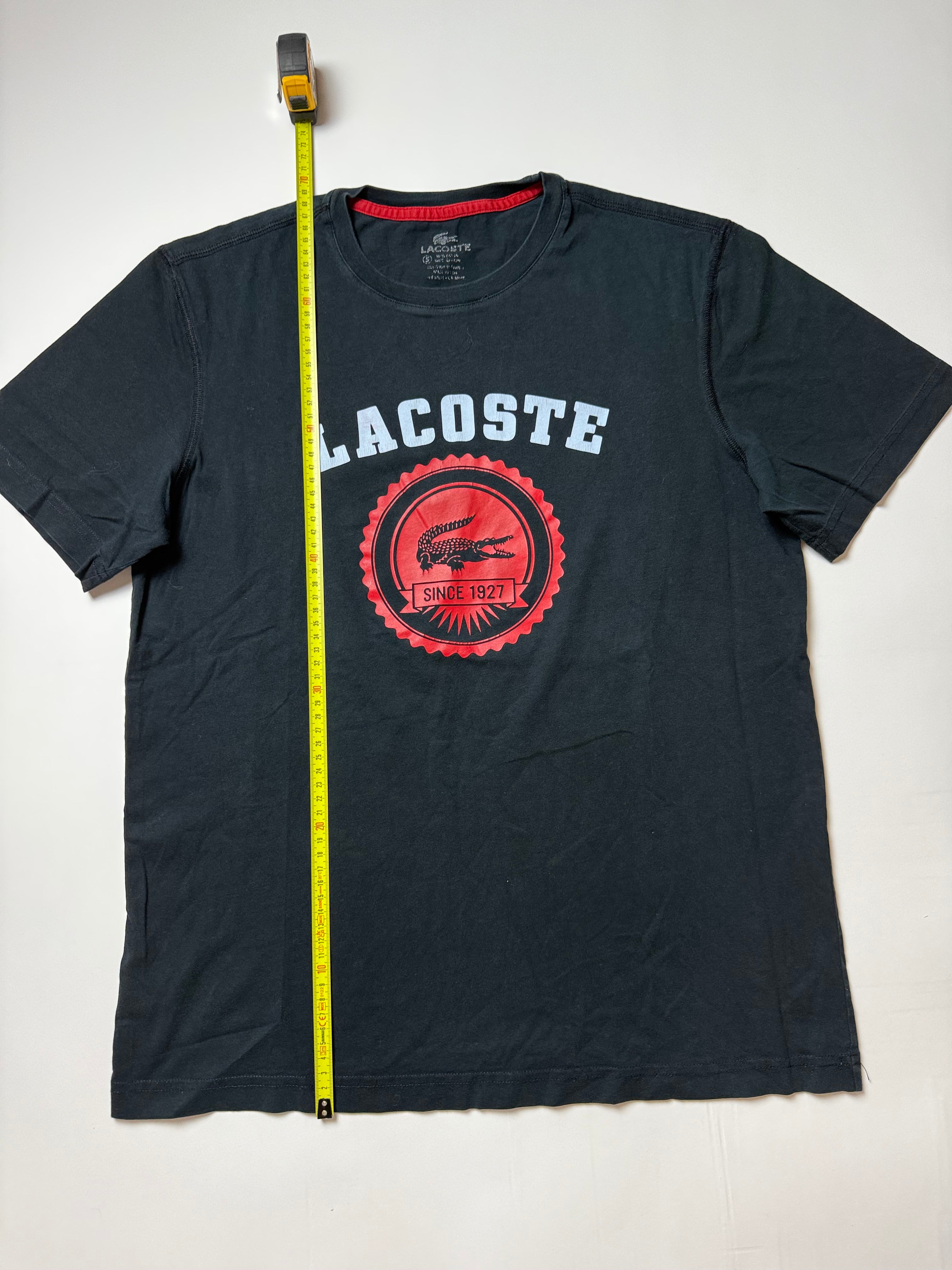 Lacoste Black T-Shirt (L)             *Használt - Kiváló