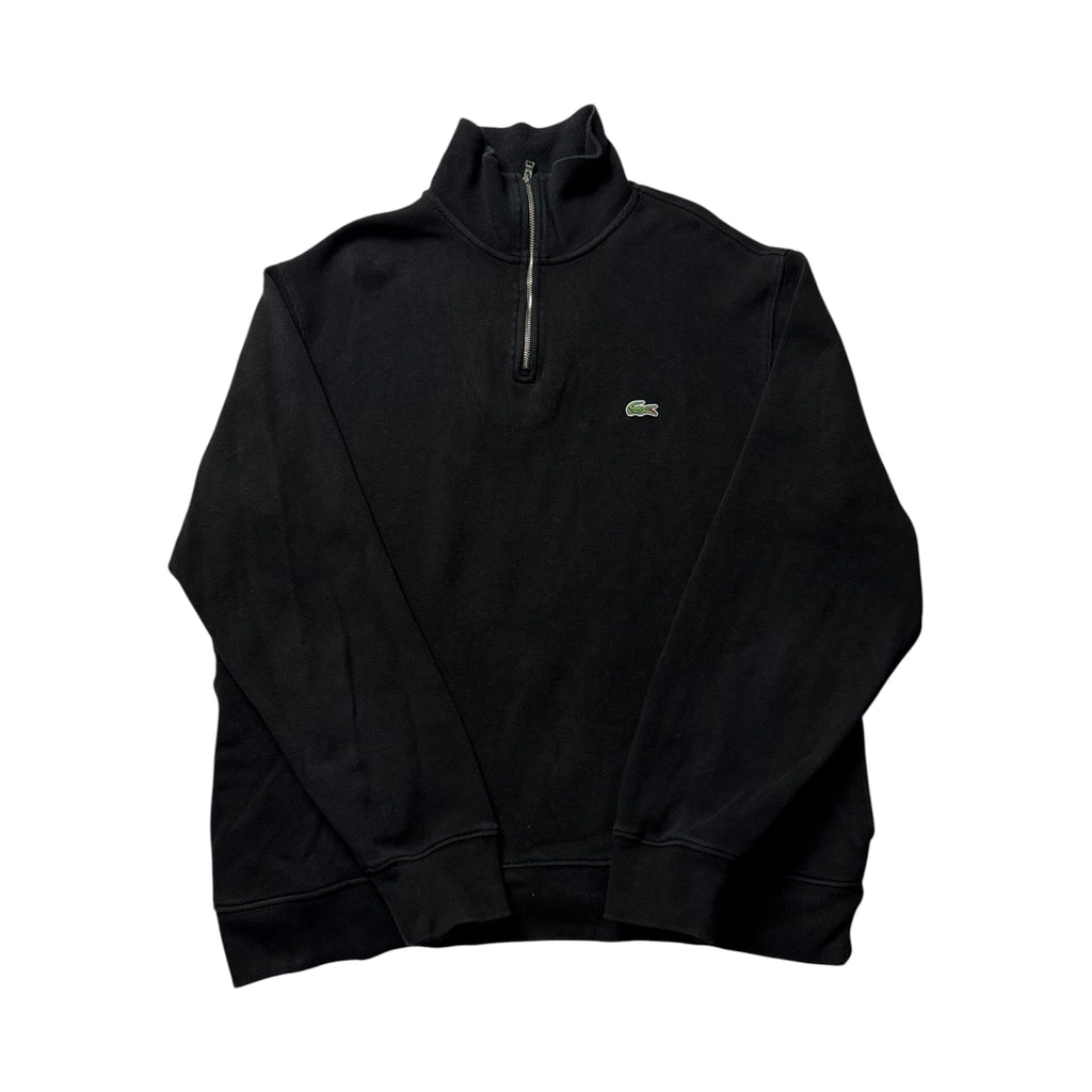 Lacoste Black Quarter Zip Sweater (XL) *Használt - Kiváló