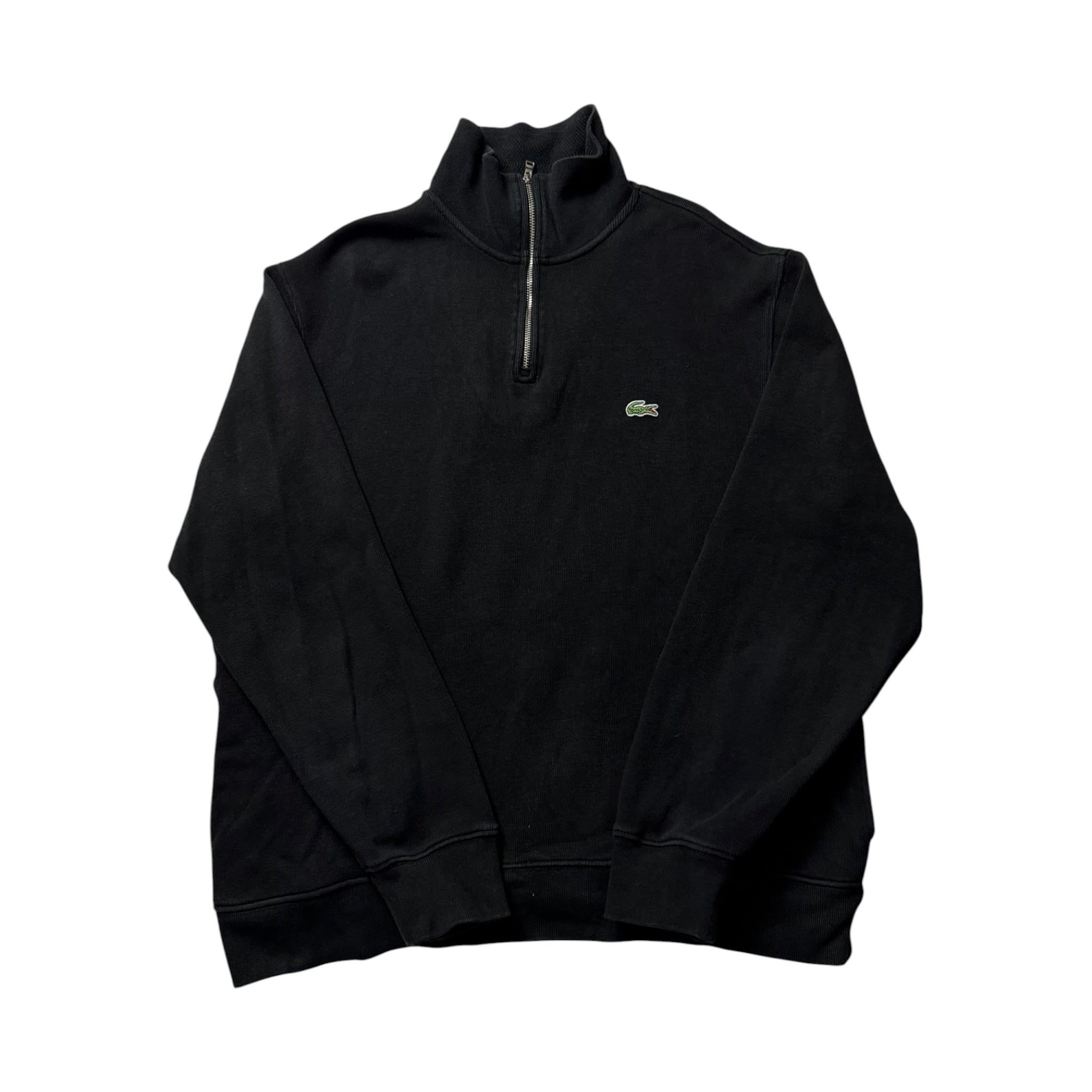 Lacoste Black Quarter Zip Sweater (XL) *Használt - Kiváló