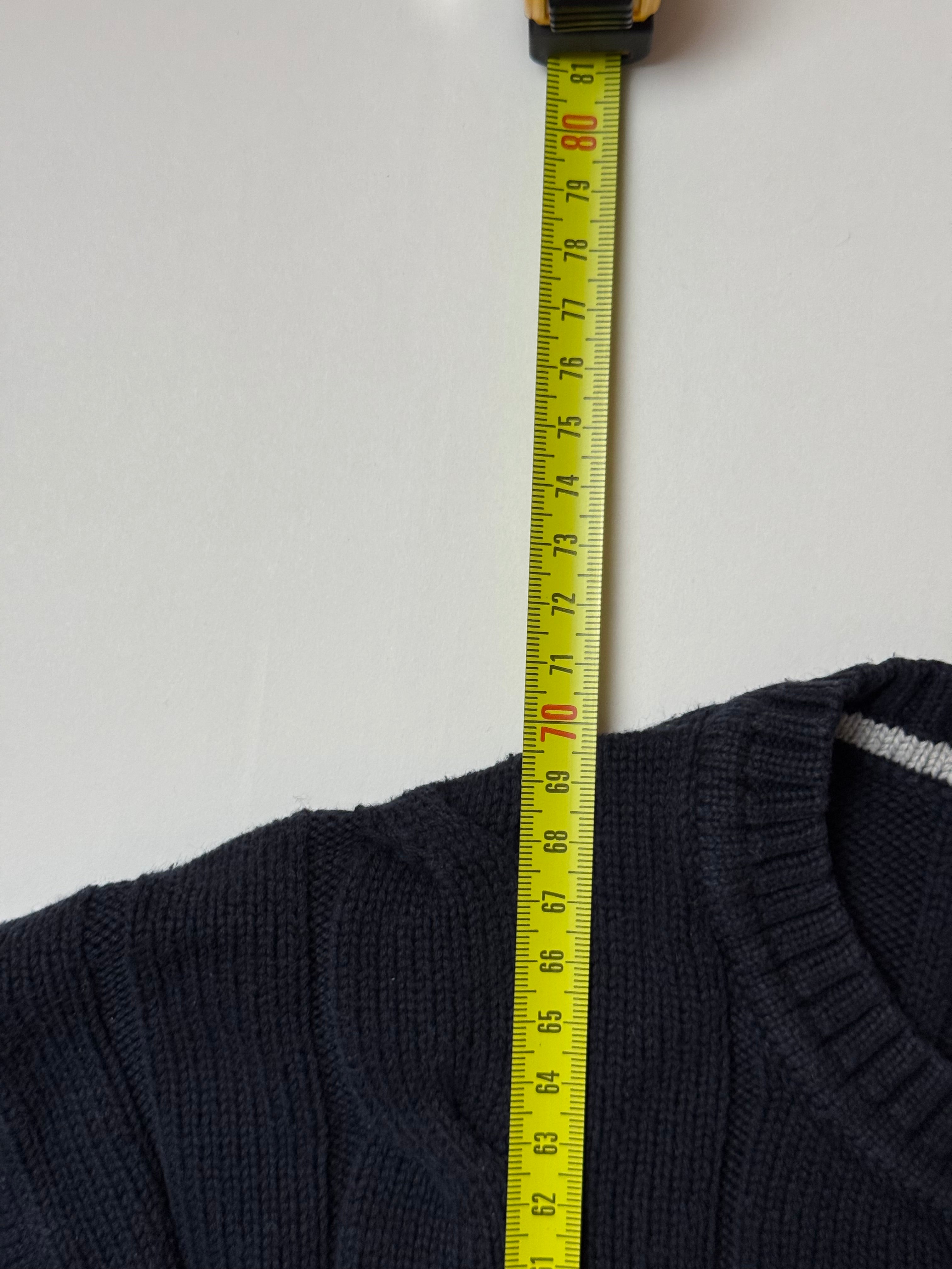 Gant Navy Blue Cable Knit Sweater (XL) *Használt - Kiváló