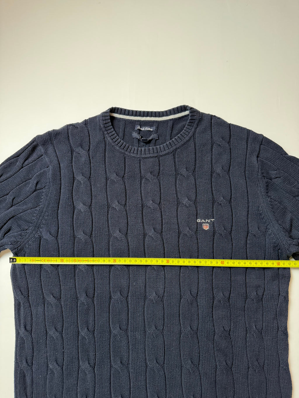 Gant Navy Blue Cable Knit Sweater (XL) *Használt - Kiváló