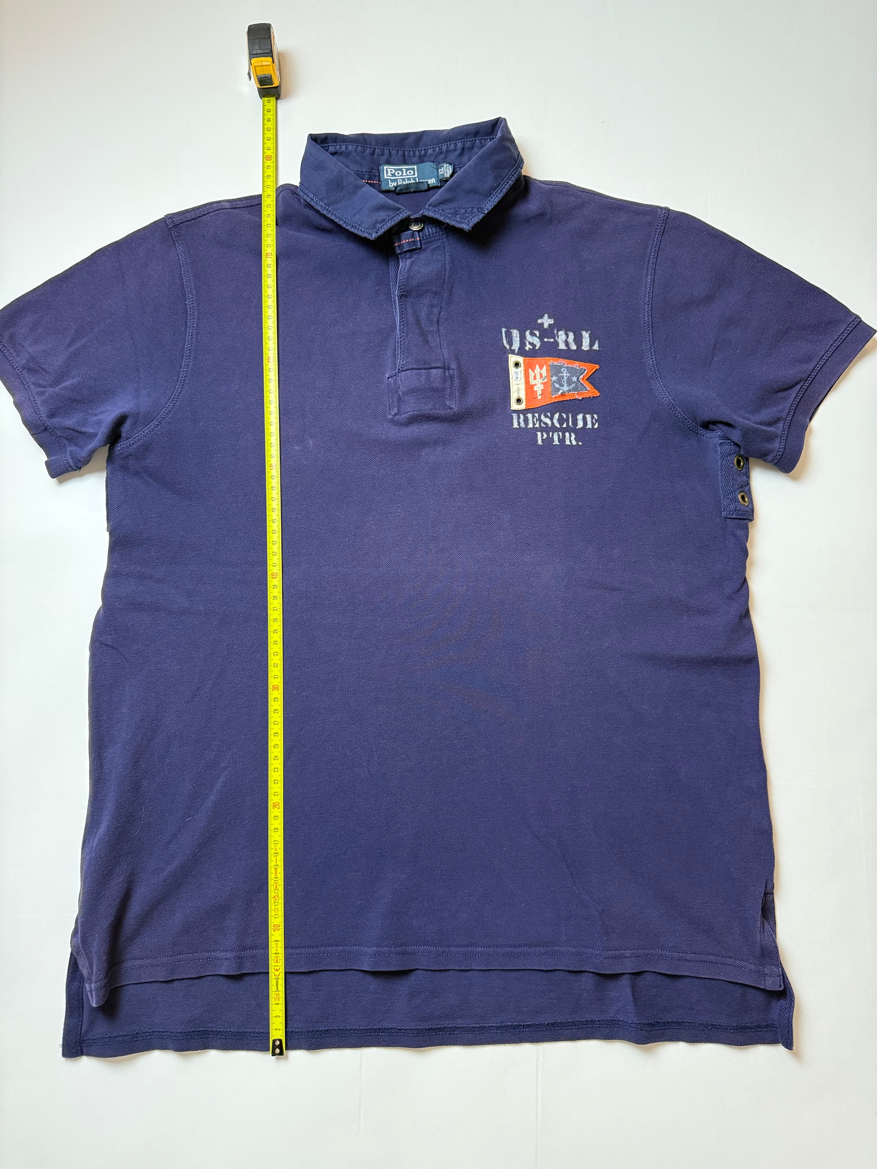 Polo Ralph Lauren Navy Blue Polo Shirt (XL) *Használt -Kiváló