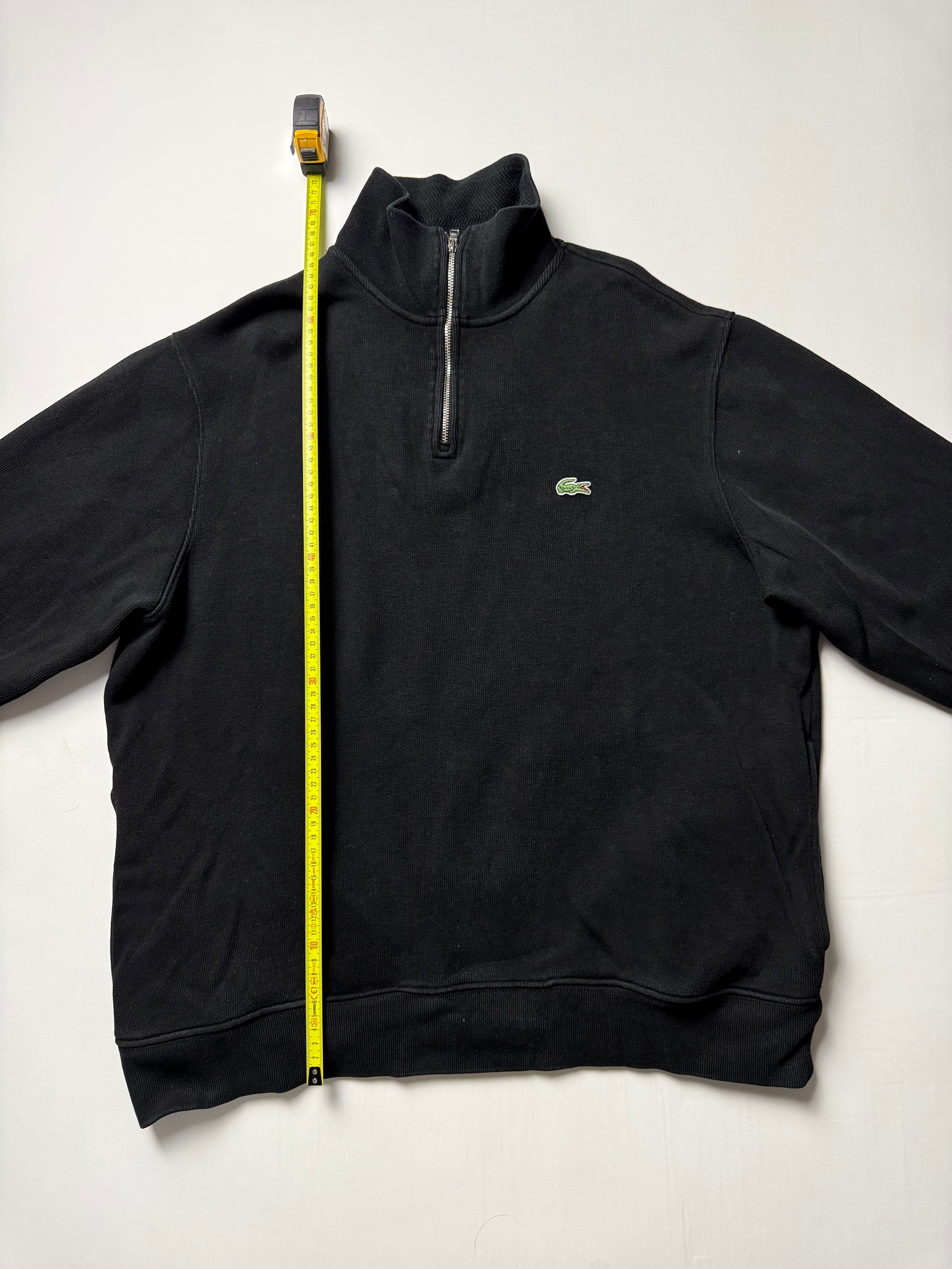 Lacoste Black Quarter Zip Sweater (XL) *Használt - Kiváló