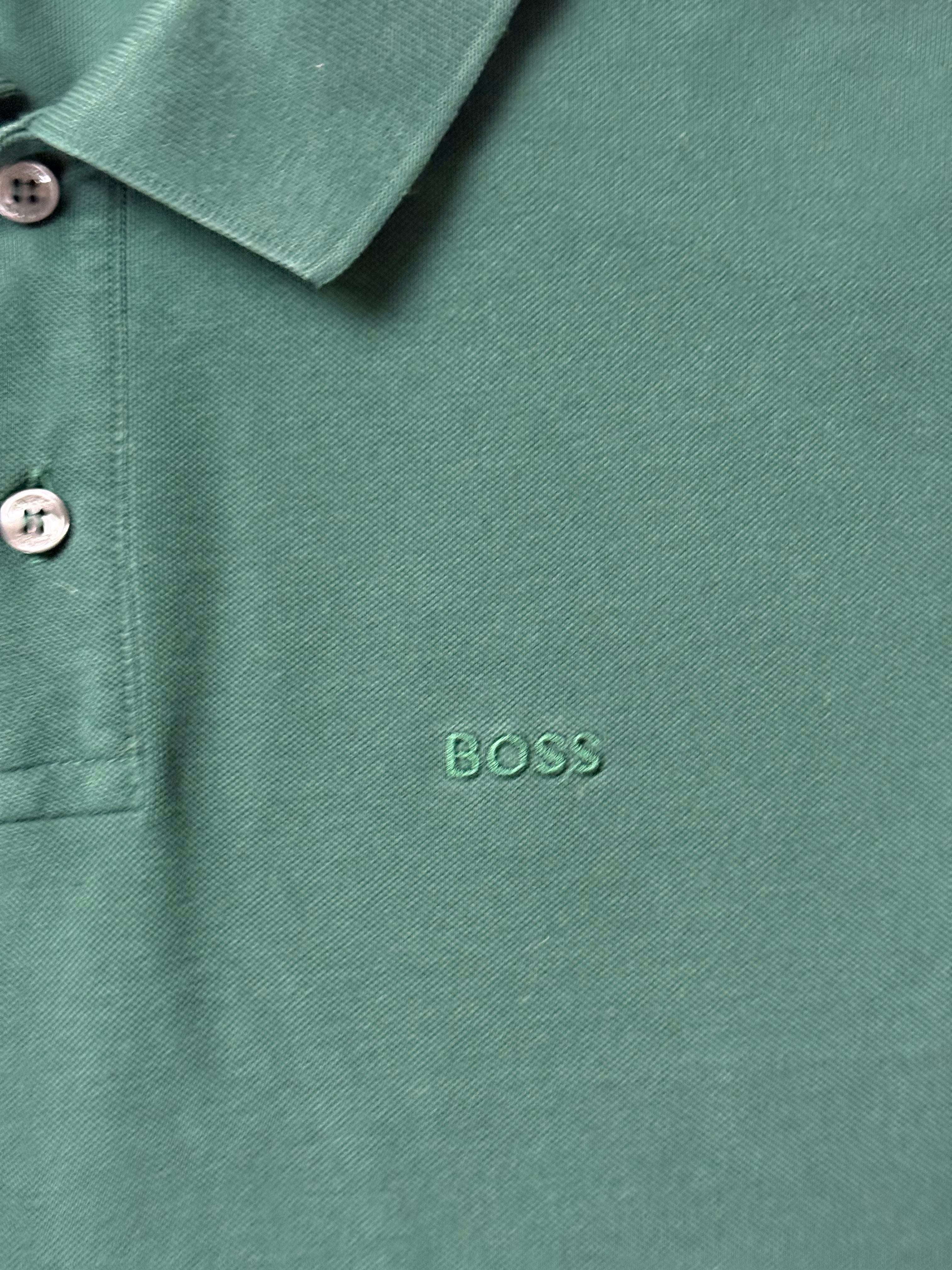 Hugo Boss Green Longsleeve Polo Shirt (M) *Használt - Kiváló