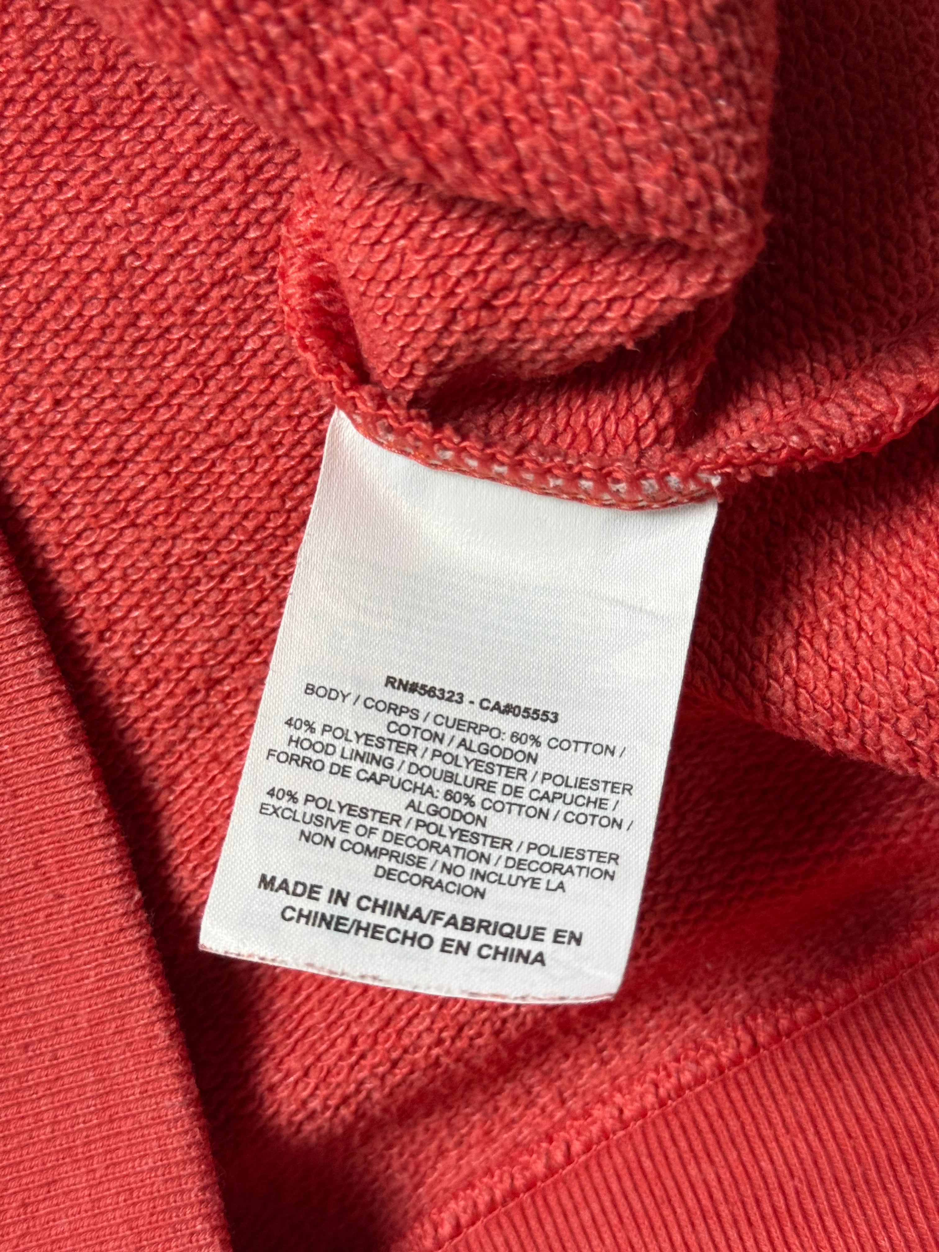 Nike Red Zip Up Hoodie (XL)            *Használt - Kiváló