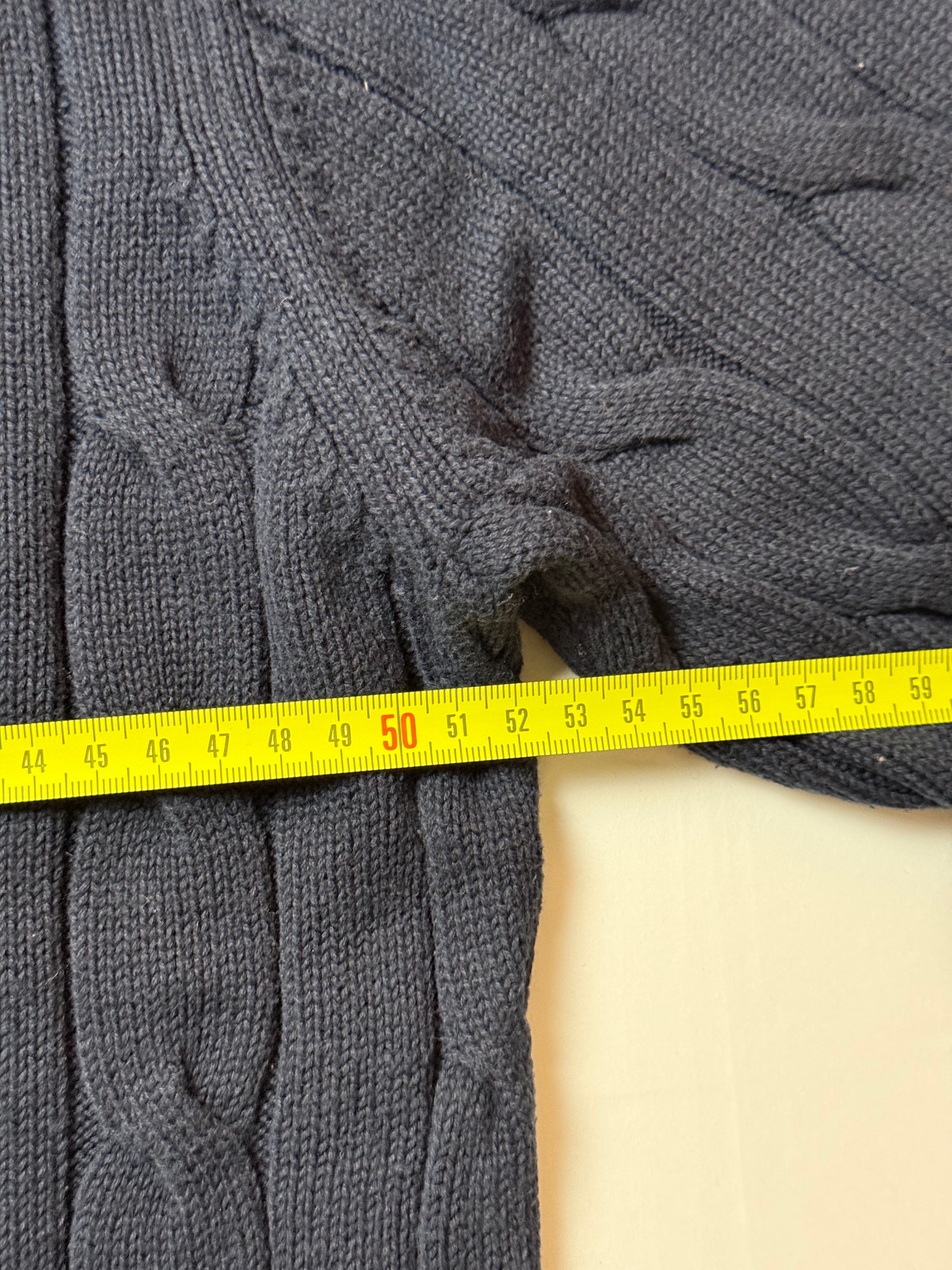 Gant Navy Blue Cable Knit Sweater (XL) *Használt - Kiváló