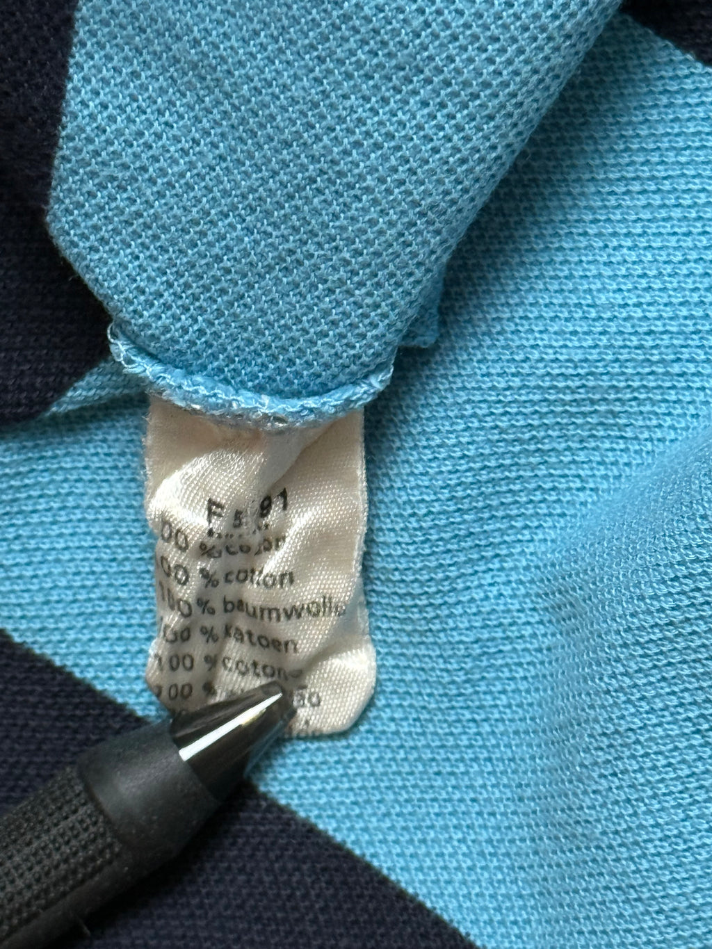 Lacoste Blue Langarm-Poloshirt (M) *Gebraucht - Ausgezeichnet