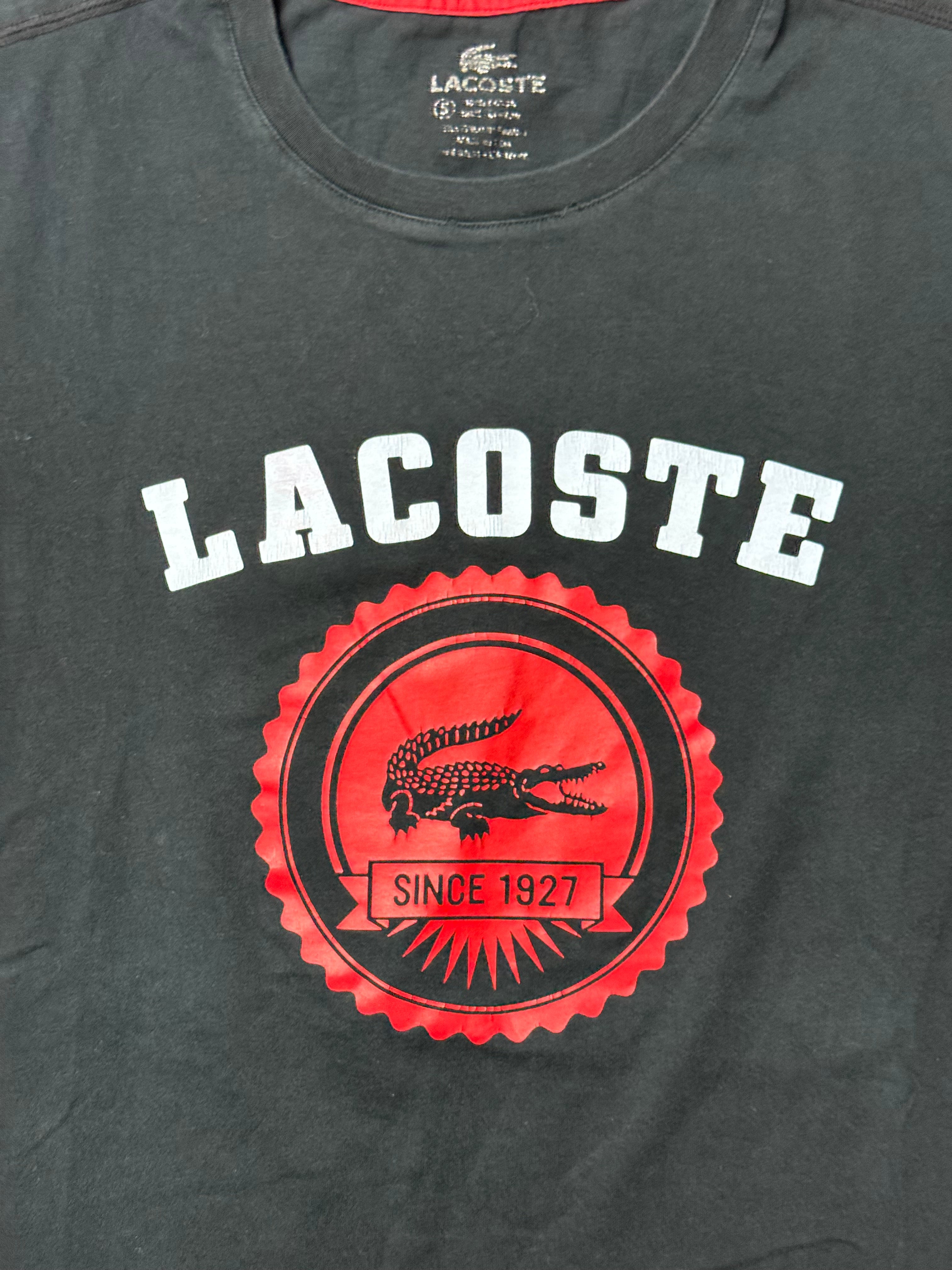 Lacoste Black T-Shirt (L)             *Használt - Kiváló