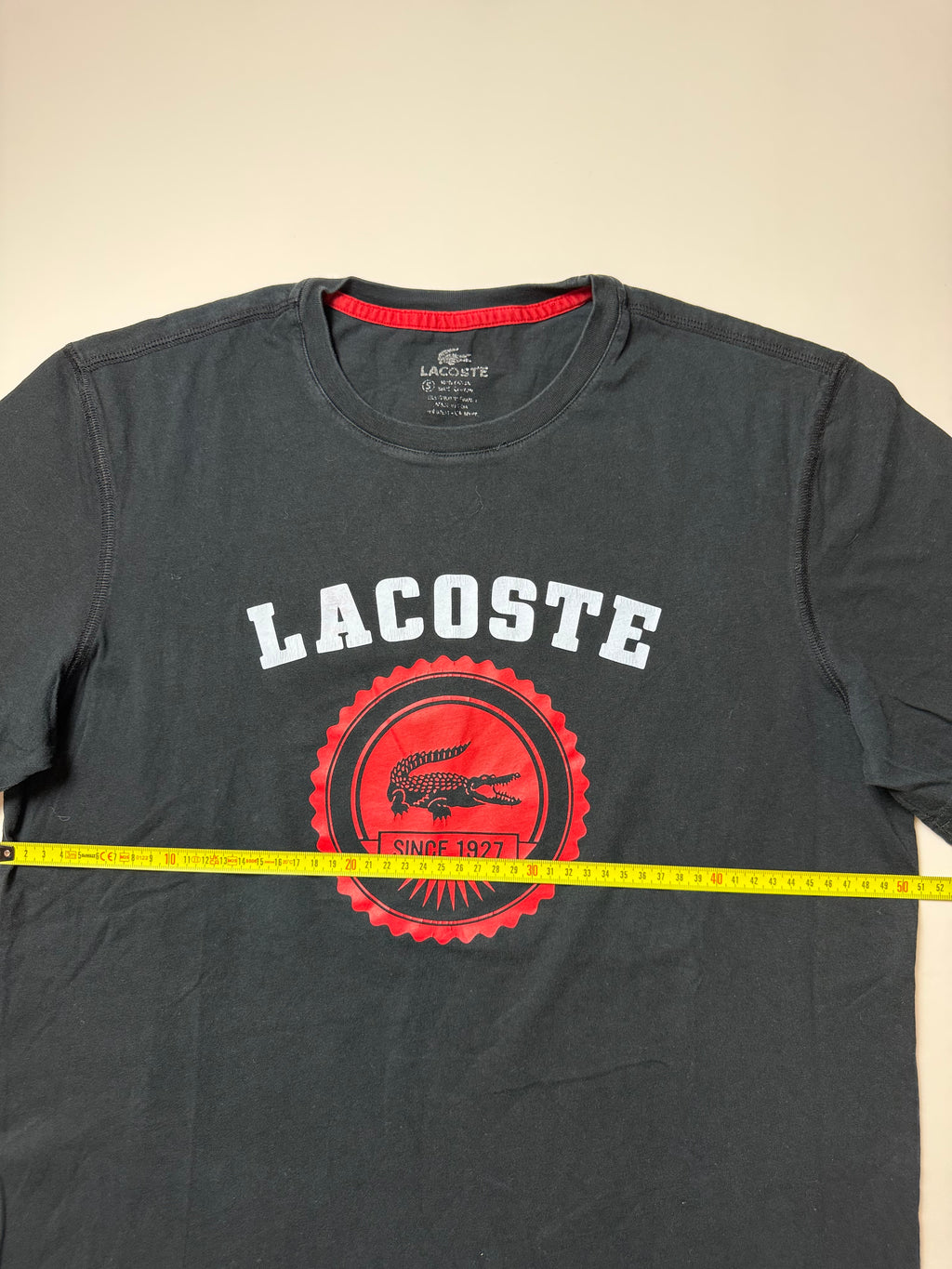 Lacoste Black T-Shirt (L)             *Használt - Kiváló
