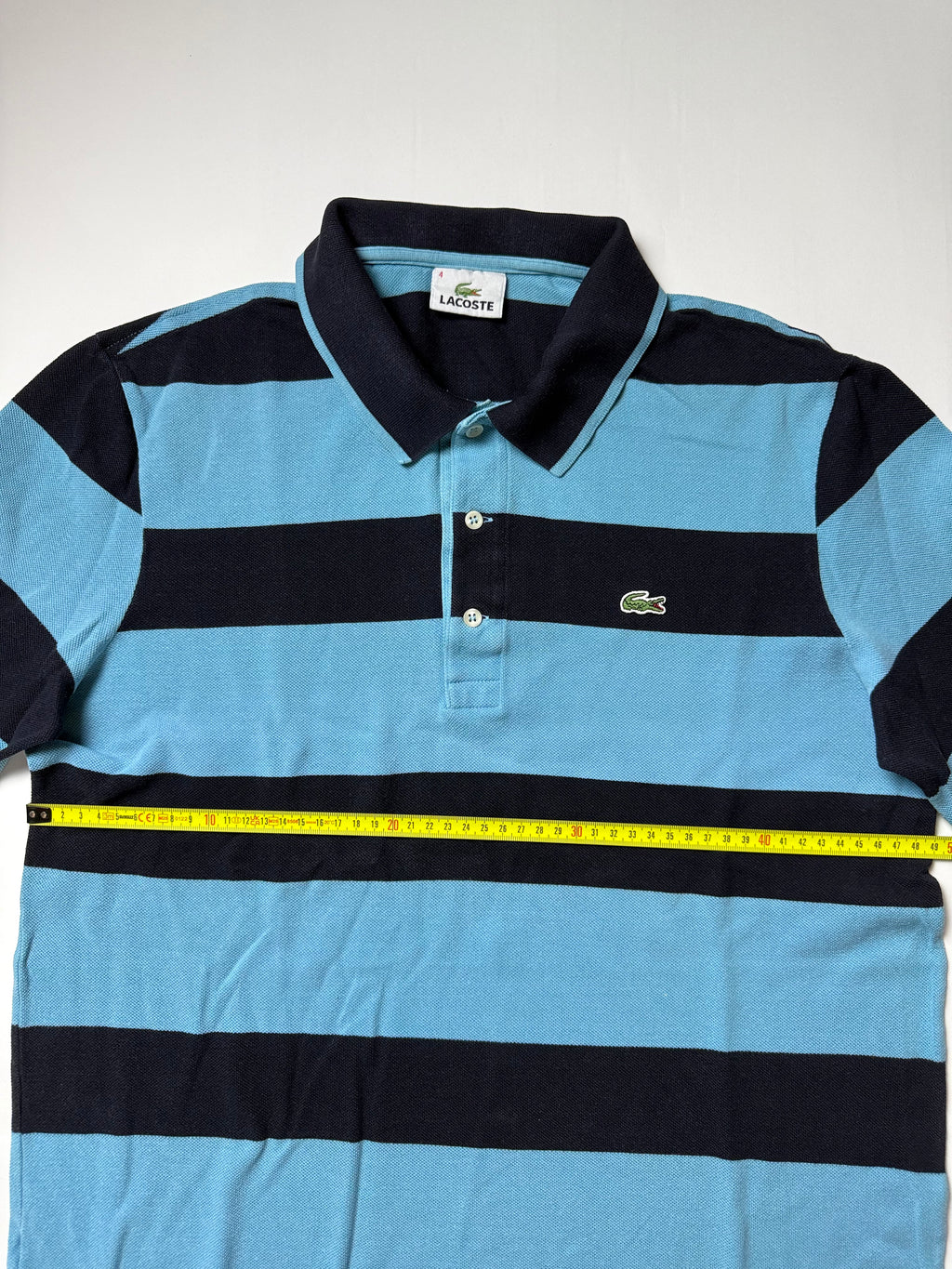 Lacoste Blue Langarm-Poloshirt (M) *Gebraucht - Ausgezeichnet
