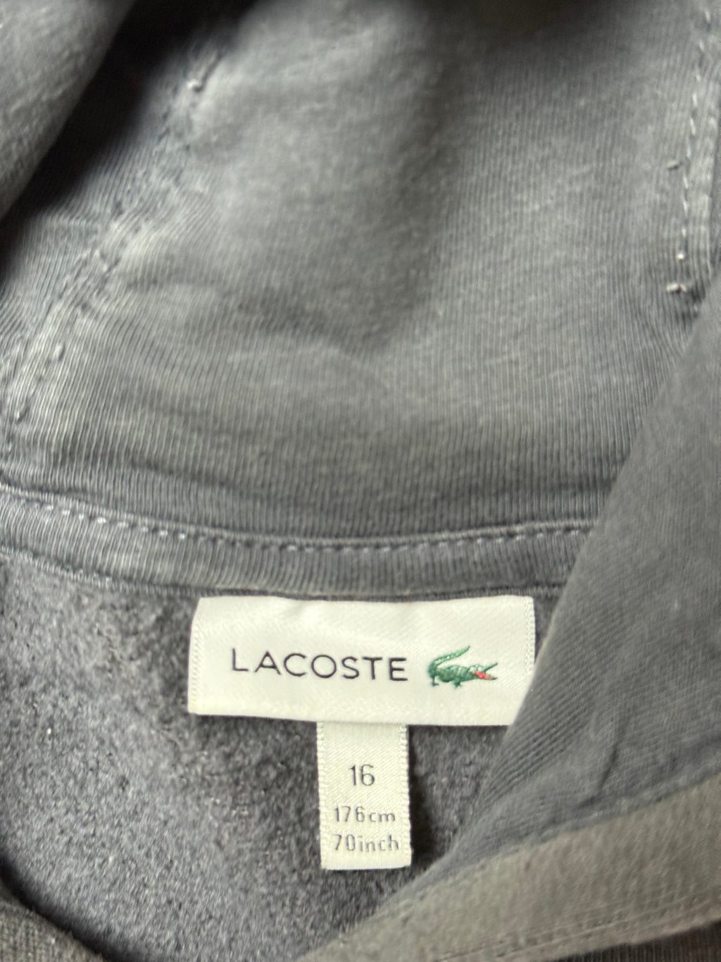 Lacoste Grey Hoodie (S fit)     *Használt - Kiváló