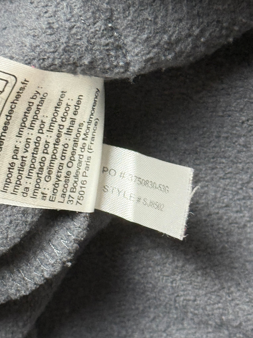 Lacoste Grey Hoodie (S fit)     *Használt - Kiváló