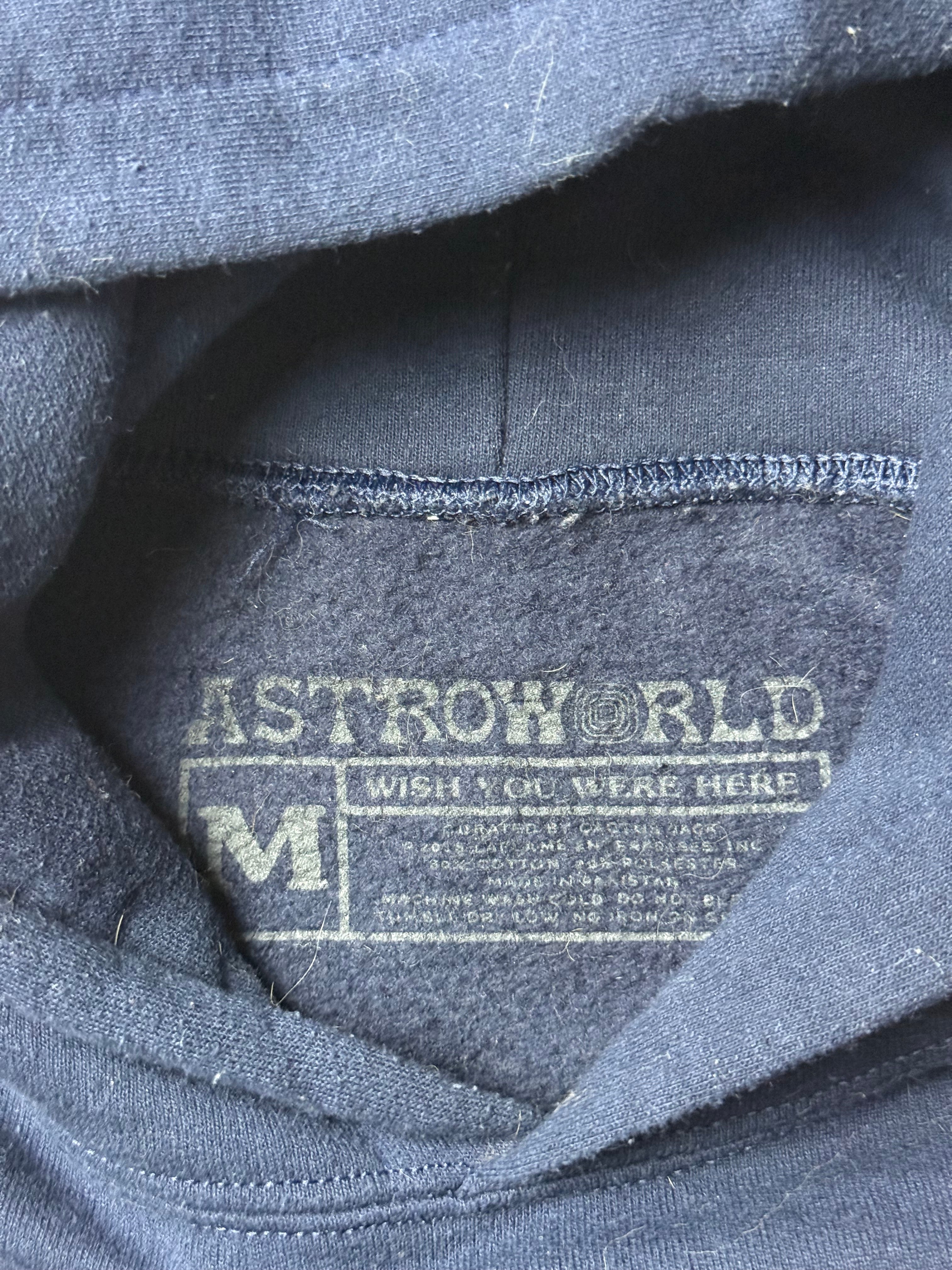 Travis Scott Houston Navy Blue Hoodie (M)     *Gebraucht - Ausgezeichnet