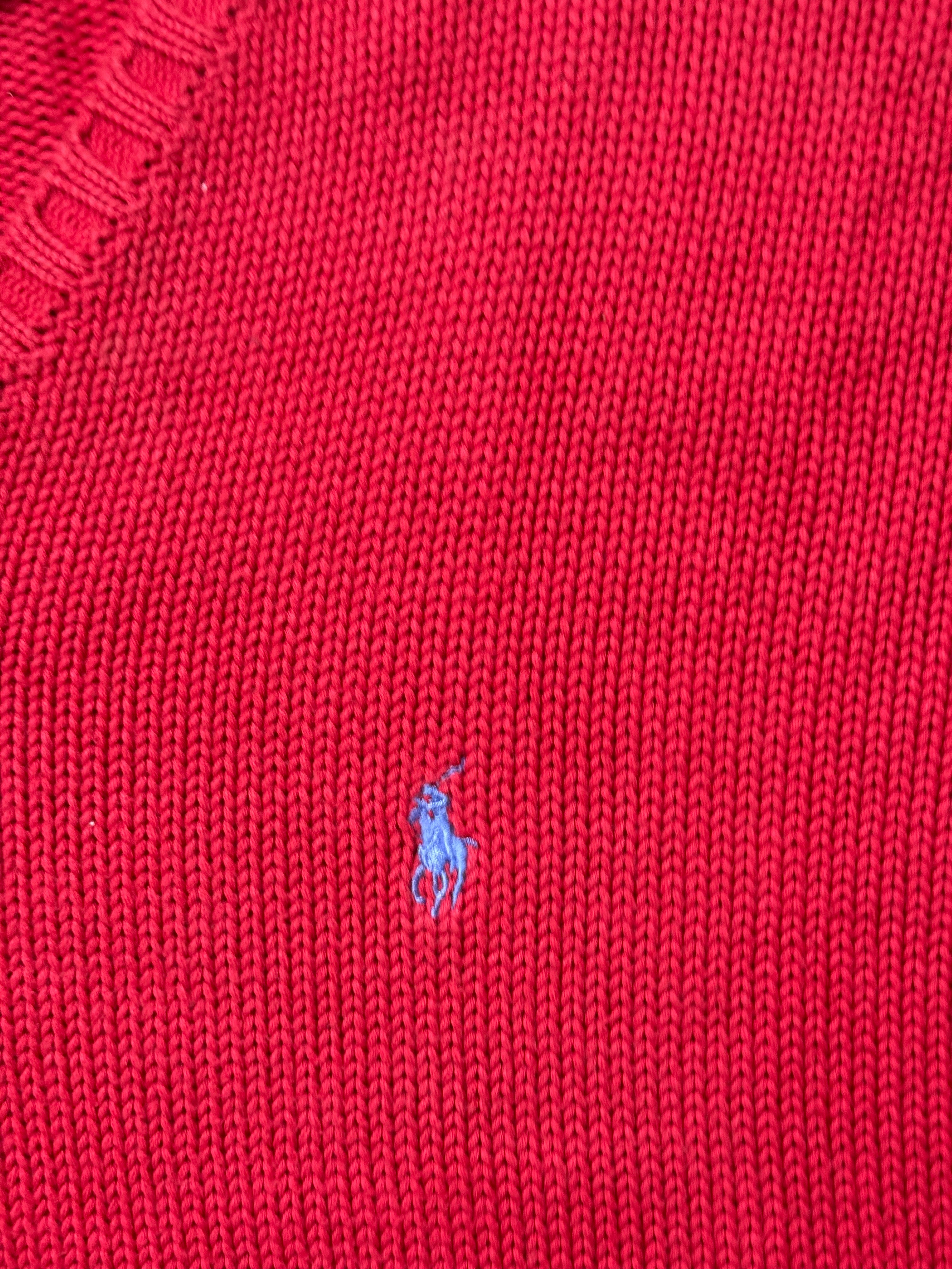 Ralph Lauren Red Sweater  (L)      *Használt - Kiváló