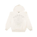 Sp5der Rhinestone White Hoodie