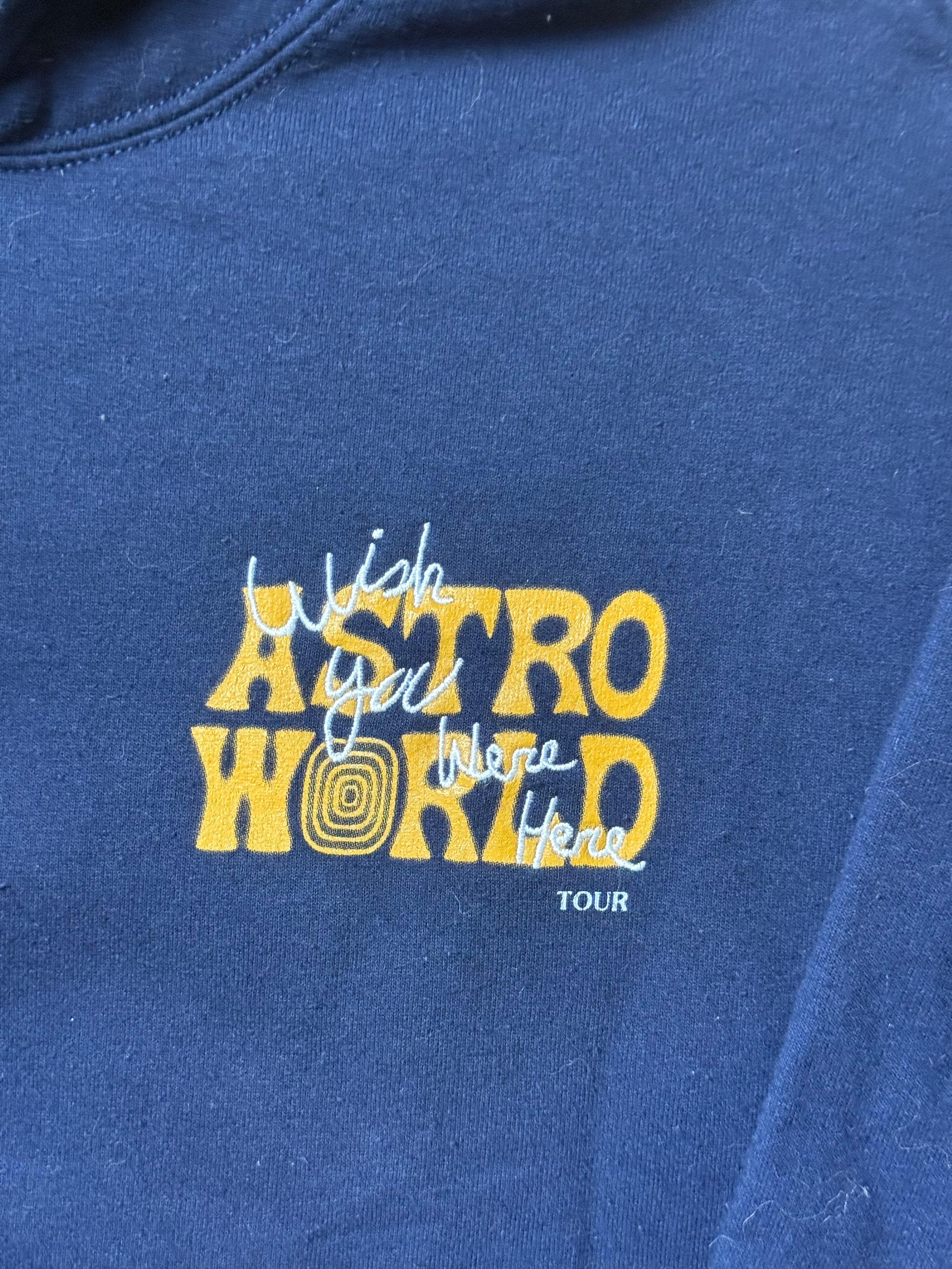 Travis Scott Houston Navy Blue Hoodie (M)     *Gebraucht - Ausgezeichnet