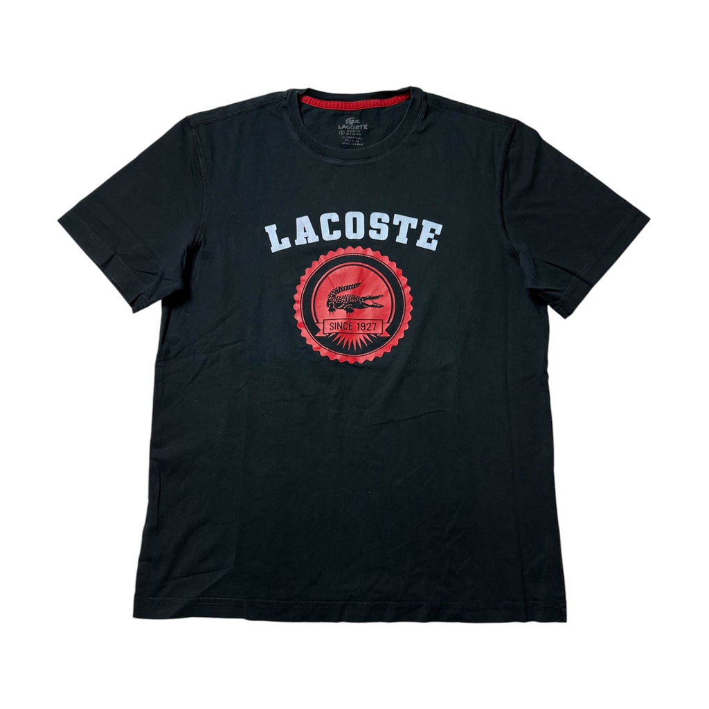 Lacoste Black T-Shirt (L)             *Használt - Kiváló