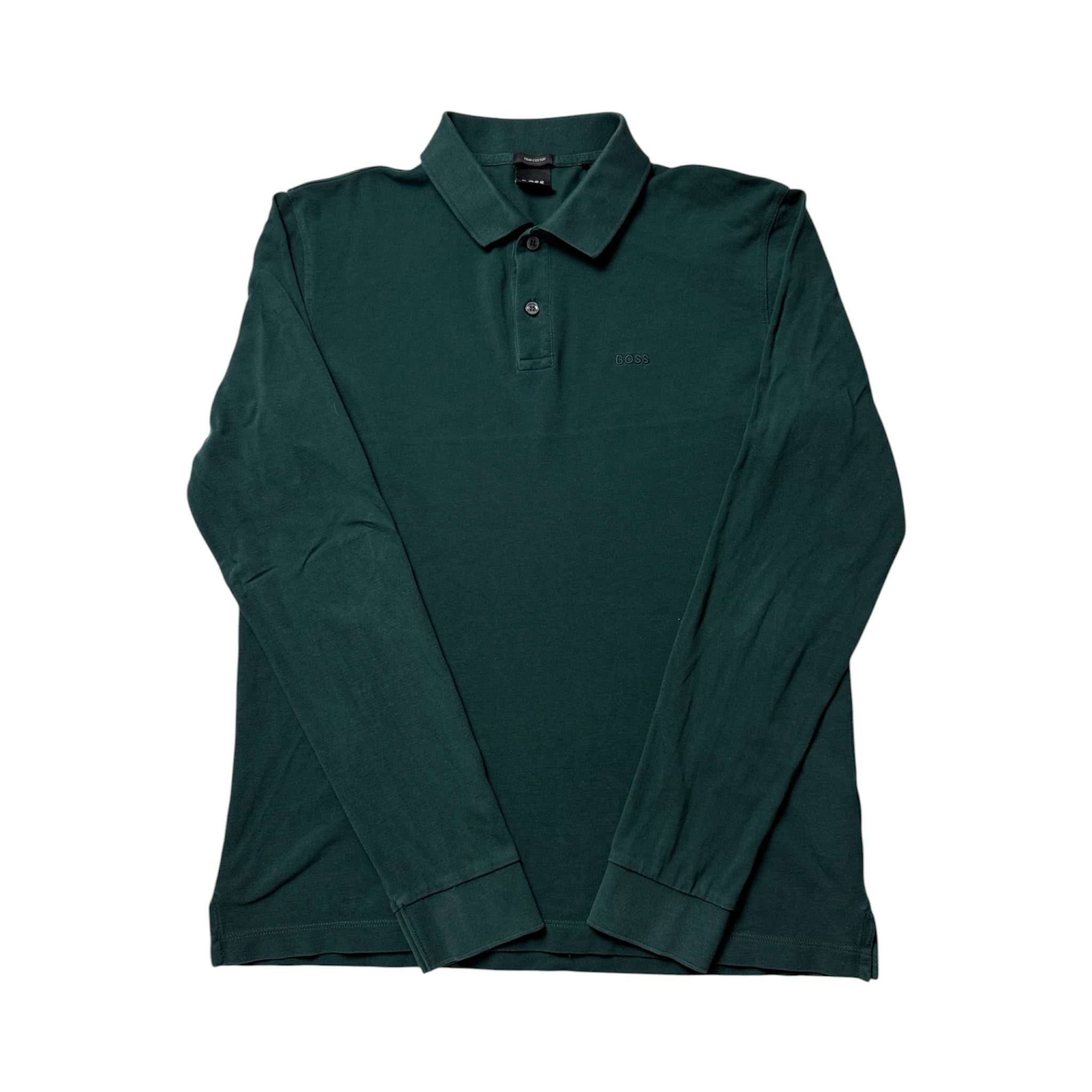 Hugo Boss Green Longsleeve Polo Shirt (M) *Használt - Kiváló