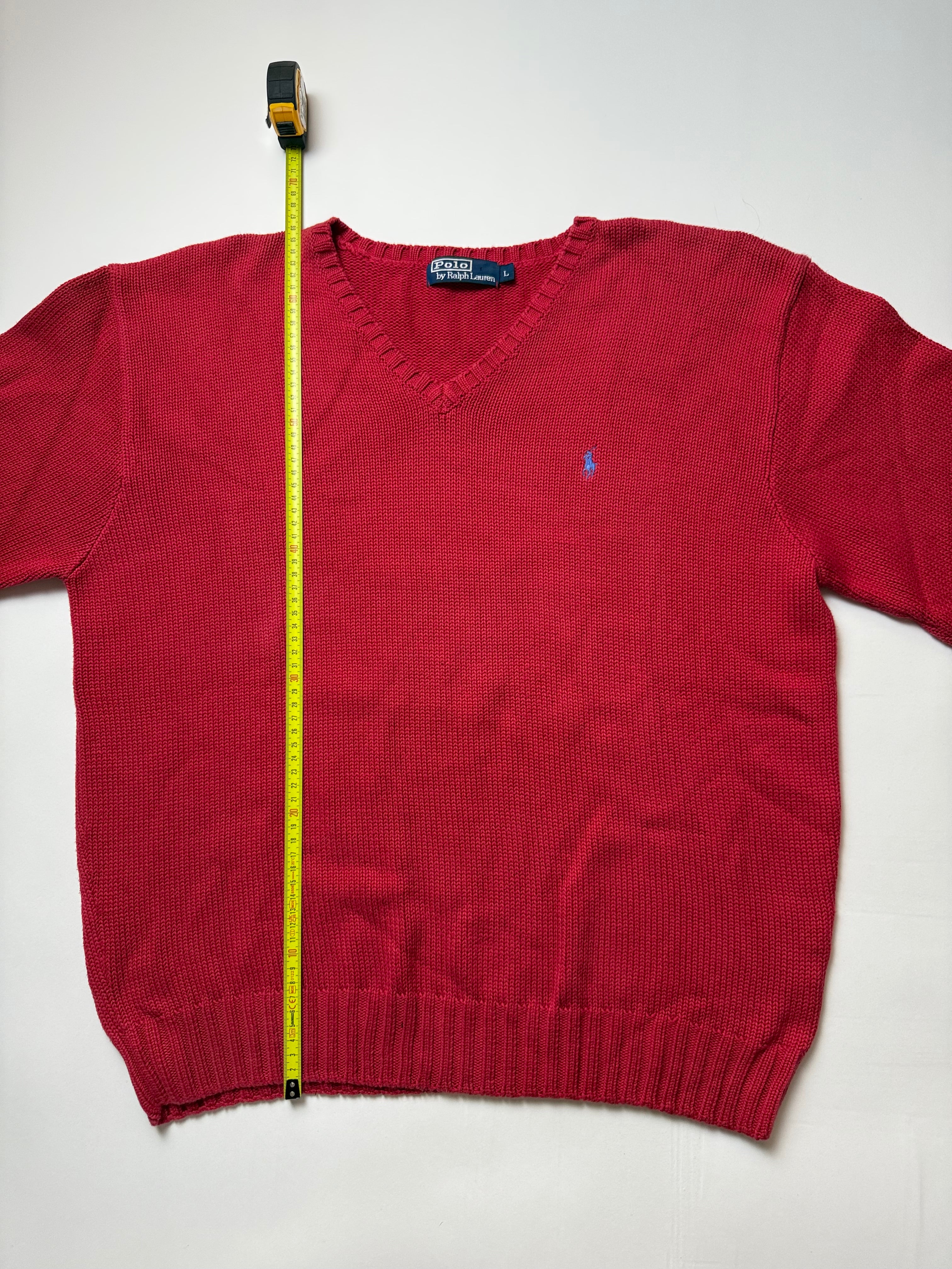 Ralph Lauren Red Sweater  (L)      *Használt - Kiváló