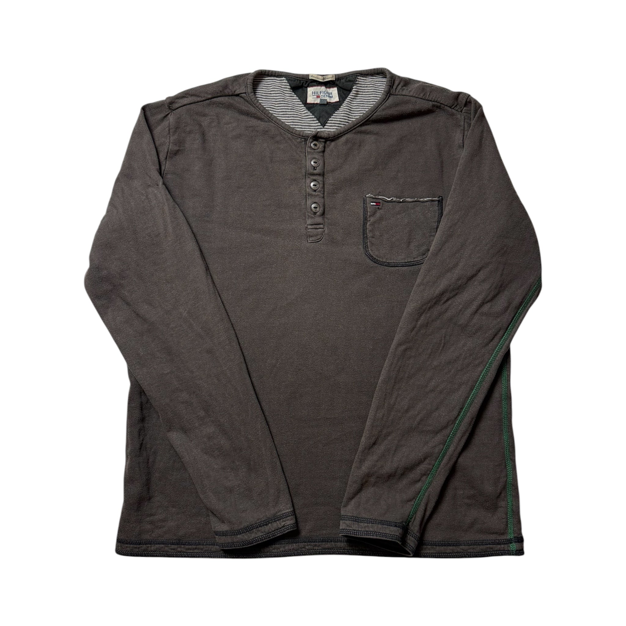Tommy Hilfiger Henley Sweater (L)    *Használt - Kiváló