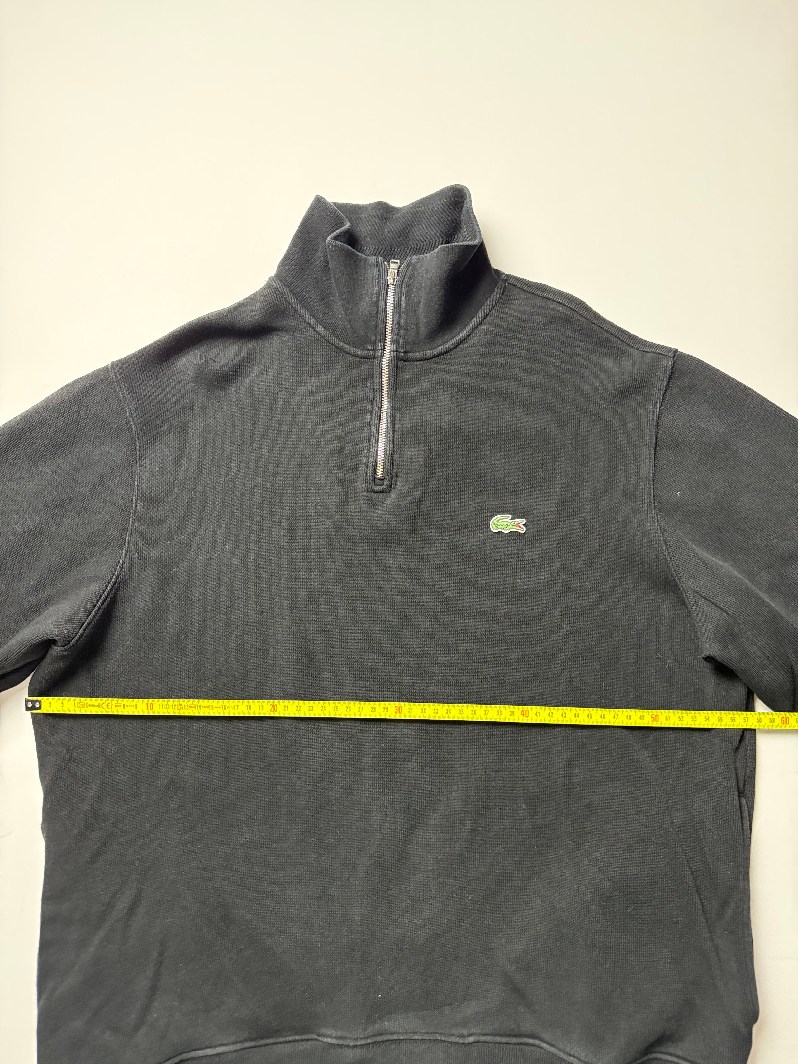 Lacoste Black Quarter Zip Sweater (XL) *Használt - Kiváló