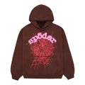 Sp5der Web Brown Hoodie