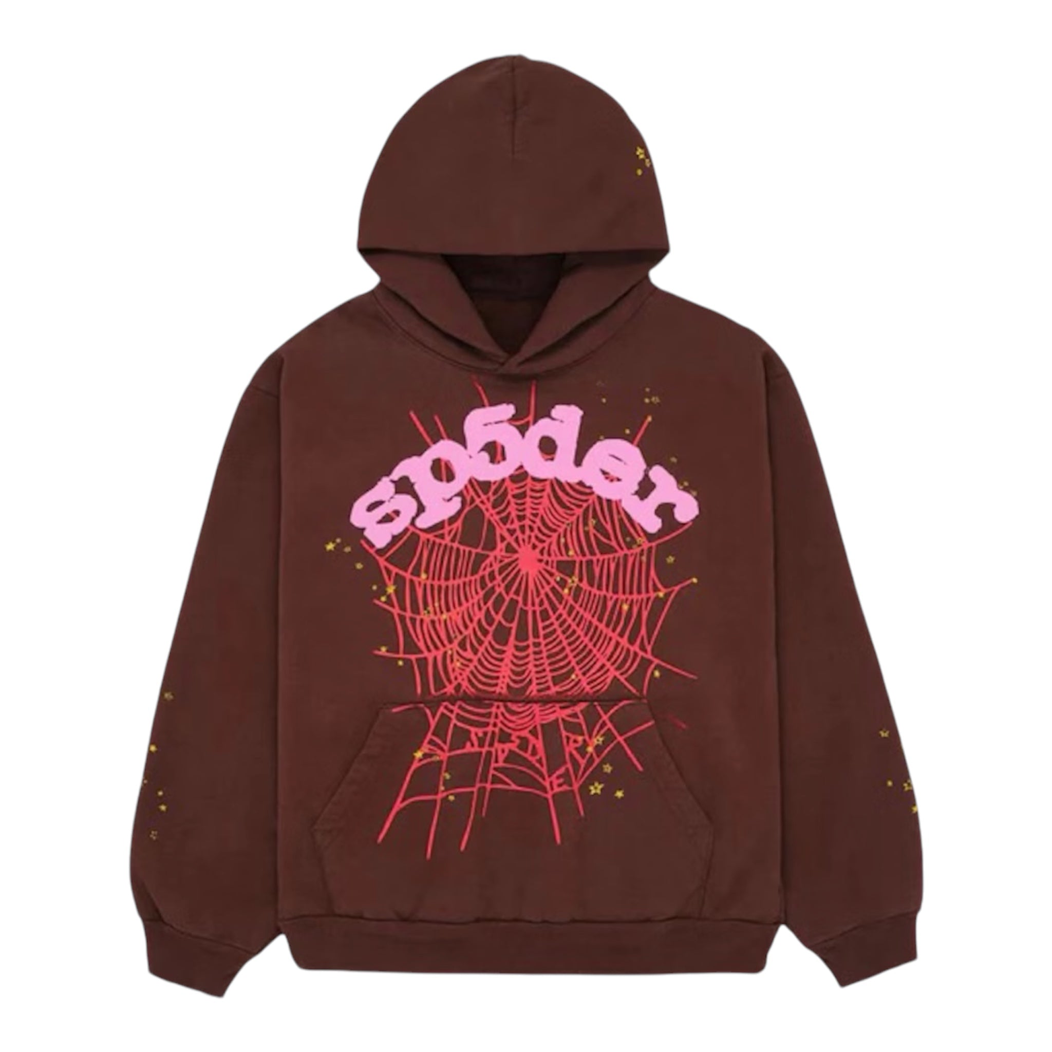 Sp5der Web Brown Hoodie